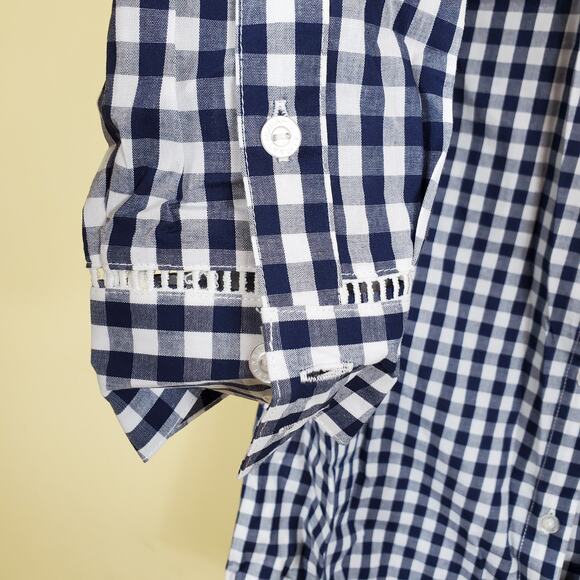 Isaac Mizrahi Live Checkered Print Front Tie Top S - Picture 5 of 11